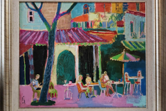 Лятно кафене , маслени бои/платно , 25/30 см