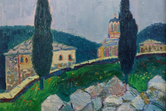Светогорски кипариси, масл.бои/платно , 30/30 см