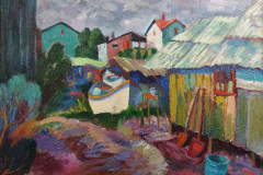 Рибарско селище, масл.бои/платно , 40/50 см