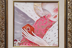 Ангел пазител на дома , акрил /платно , 20/20 см