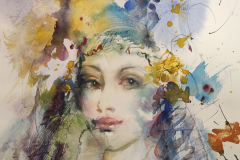 Лазарка, акварел/хартия, 36/50см