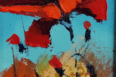 Макове , маслени бои/платно , 16/10 см