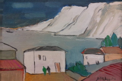 Морски пейзаж , маслени бои/платно , 21/30 см