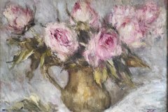 Рози , маслени бои/платно , 35/50 см