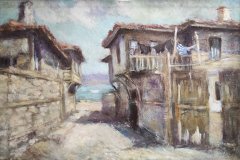 Спомен от Несебър , маслени бои/платно , 40/60 см