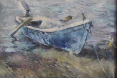 Лодка , маслени бои/платно , 25/30 см