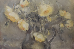 Жълти рози , маслени бои/платно , 40/40 см