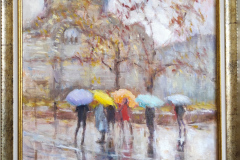 Спирката пред Централни хали, масл.бои/платно, 40/30 см