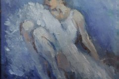 Балерина2, масл.бои/ платно, 20/20 см