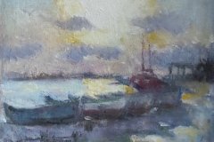 Поморие , масл.бои/платно , 25/20 см