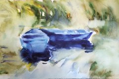 Лодки, акварел, 32/50 см