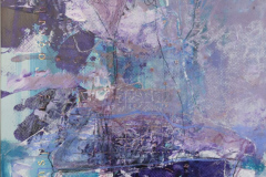 Лилаво, смесена техника/хартия, 46/32,5 см