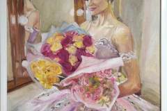 След представлението , маслени бои/платно , 40/30 см