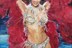 Танц , маслени бои/платно , 20/20 см