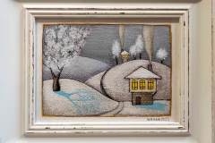 Зима в Родопите , смесена техника/платно , 15/20 см